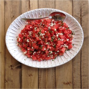 watermelon dish alone